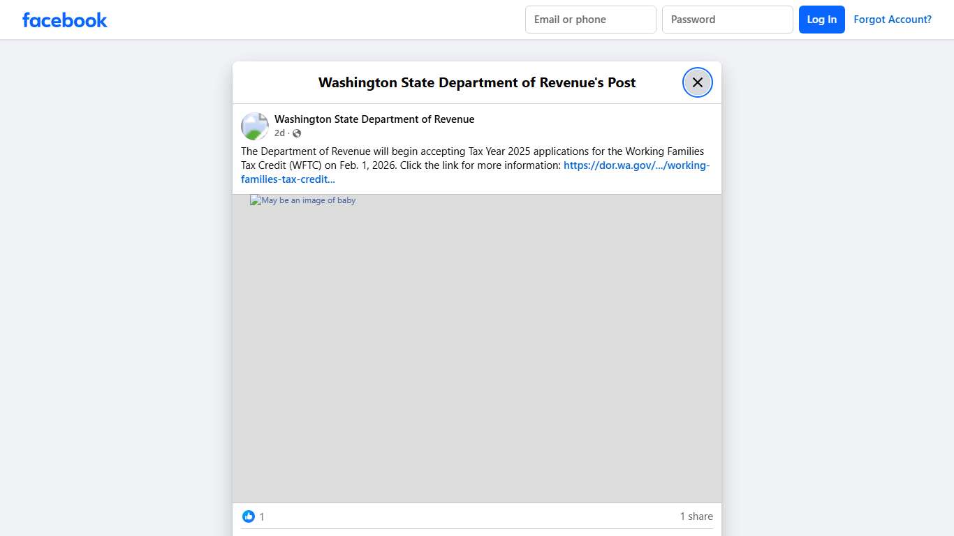 The Department of... - Washington State Department of Revenue Facebook