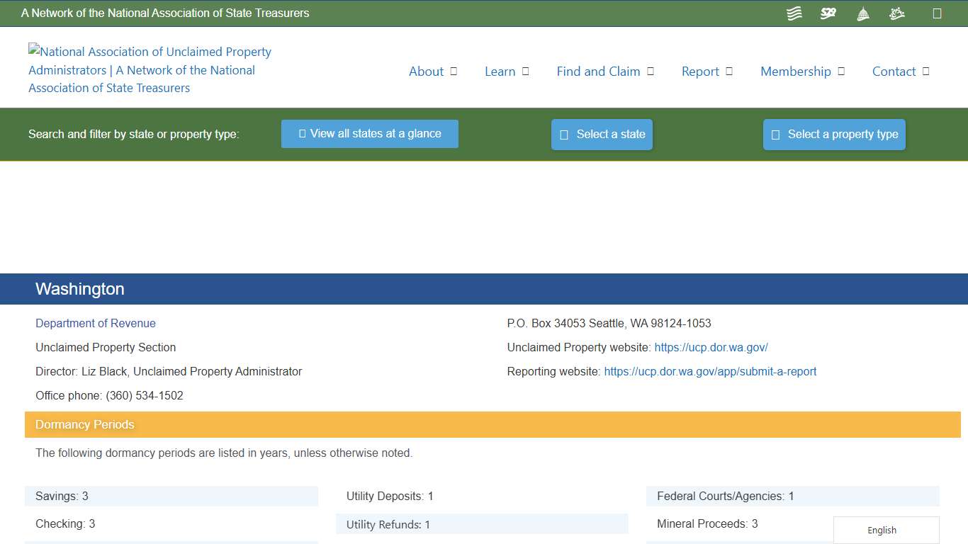 Washington – National Association of Unclaimed Property Administrators (NAUPA)